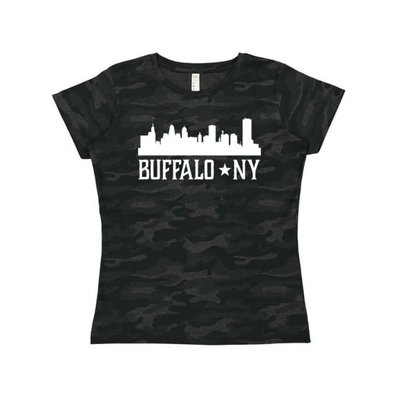 Inktastic Buffalo New York NY Cities Skyline Women's T-Shirt