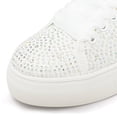 thumbnail image 7 of Elivandon 9995 Wedding Shoes Lace Bridal Sneakers 1.46" Platform Bride Tennis Shoes Sparkling Rhinestone Wedding Sneakers Color Ivory,Size 5 B(M) US/35 EU, 7 of 7