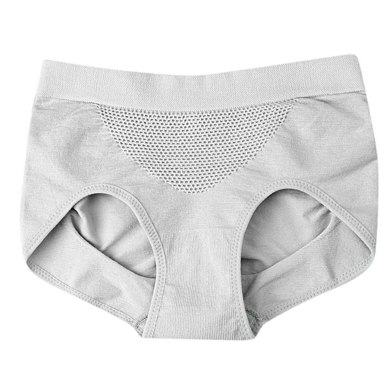 XINSHIDE Womens Solid Color Panty Grey Breathable Briefs 1-Pack Sexy  Underpants