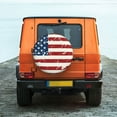 thumbnail image 6 of Logiee Vintage American Flag Print Spare Tire Cover, Universal Wheel Protectors,Waterproof Dust-Proof UV Sun Wheel Tire Cover,Fit for SUV, RV, Travel Trailer, Truck-14 inch, 6 of 6