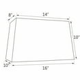 thumbnail image 5 of Aspen Creative Corporation 16'' Cotton Rectangular Lamp Shade, 5 of 5
