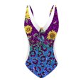 thumbnail image 2 of Aayomet Swimming Suits for Women One Piece Full Coverage Bathing Suits Slimming Swimwear,Blue S, 2 of 4