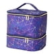 thumbnail image 4 of Bolsa de almacenamiento de PU Salvador estuche de transporte de doble capa contenedor de esmalte de unas herramientas Azul profundo, 4 of 10