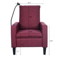 thumbnail image 5 of Aukfa Recliner Chair, Single Sofa Armchair with Cup & Phone Holder for Living Room Bedroom, Red, 5 of 10