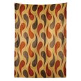 thumbnail image 3 of Ambesonne Abstract Tablecloth Rectangular Table Cover, Tiling Wavy Shapes, 52"x70", Brown Black, 3 of 4