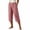 Pink(Womens Pants), variant on GUACER High Waisted Linen Capri Pants for Women with Side Slits Elastic Waist Pockets Cropped Trousers Summer Casual