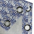 thumbnail image 4 of Ambesonne Antique Grommet Curtain, Traditional Vintage Mosaic, 50" x 84", Blue Navy Blue White, 4 of 6