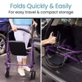 thumbnail image 4 of Vive Mobility Core Rollator Walker – Lightweight Folding 4-Wheel Walker with Seat, Adjustable Handles & Storage Bag, Black, 4 of 9