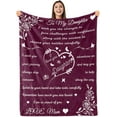 thumbnail image 1 of LHSHID Daughter Blanket Daughter Blankets from Mom Dad Birthday for Daughter I Love You Daughter Presents to My Daughter Daughter Soft Flannel Letter Throw Blanket 60"x80", 1 of 7