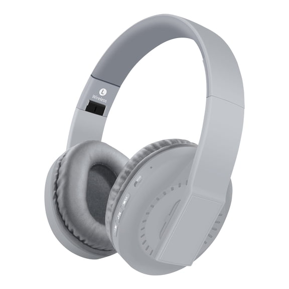 Dual Wireless Headphones for TV Watching with RF Transmitter, Bluetooth Over-On Ear TV Headphones Wireless for Seniors, No Lip-Sync Delay, Plug & Play. Set of 1,Gray
