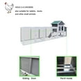 thumbnail image 2 of BeesClover 122" Large Chicken Coop with Run & Ramp, Outdoor Chicken Hen House for 3-4 Chickens, Weather-Resistant Poultry Cage with Sloped Asphalt Roof, 2 of 9