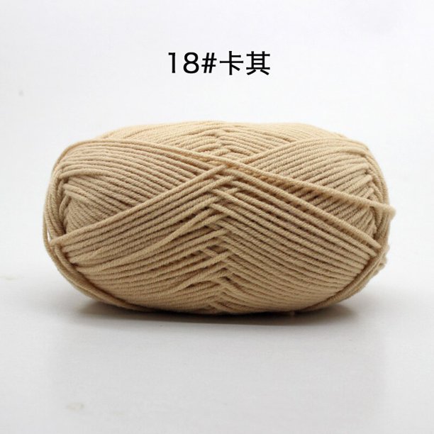 50 g/set 4ply leche algodón tejer lana hilo costura teñido Lanas para ganchillo artesanía suéter sombrero muñecas a bajo precio Dengxun unisex