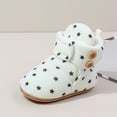 thumbnail image 4 of Fozruso Baby Girls Boys Star Print Booties Soft Non Sole Winter Warm Cozy Toddler First Crib Shoes,Sizes 5(6-9 Months), 4 of 6