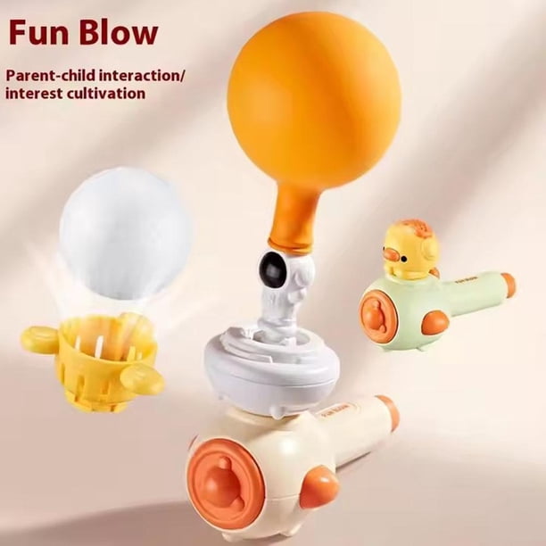 Eayoly Exercice de Respiration avec Ballon soufflant, Ballon soufflant en Suspension,Jouet drôle de Boule de Tuyau d'équilibre 3-en-1 - Ballon Gonflable pour Apprendre la Physique, Jouet, sifflet de