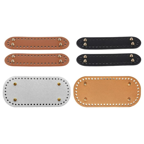 6x Bolso de Hombro de Ganchillo para Tejer DIY, Almohadilla Inferior, Accesorios de Base de Inserción Marrón Macarena Inserción inferior del totalizador