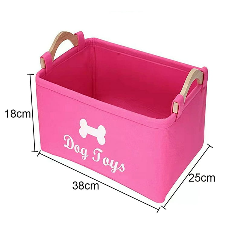 Pink dog 2024 toy basket