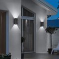 thumbnail image 3 of Lámpara de pared LED de 14 W, moderna, para interior/exterior, resistente al agua, aluminio IP65, luces de pared para sala de estar, dormitorio, pasillo, escalera, camino, jardín, camino (negro-6000 K) brillar Electrónica, 3 of 4