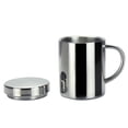 thumbnail image 1 of 220ML 304 Stainless Steel Coffee Mug Double Insulation Drinking Cup Tea Cup with Lid - Caliber 7cm, 1 of 8
