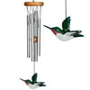 Woodstock Wind Chimes Signature Collection, Woodstock Hummer Chime, 15'' Silver Wind Chime HBRS