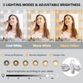 thumbnail image 5 of HUANLEGO Vanity Table Set with LED Lighted Mirror and Stool, Dressing Table with Charging Station for Bedroom,White, 5 of 8