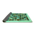 thumbnail image 2 of Ahgly Company Indoor Round Abstract Turquoise Blue Contemporary Area Rugs, 6' Round, 2 of 4
