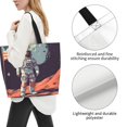 thumbnail image 3 of Disketp Astronaut With American Flag Bolsa Tote Estampada para Mujer, Bolso de Hombro y de Mano para Compras y Viajes, 3 of 8