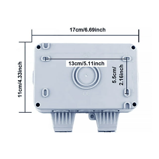 Couvercle de Prise Simple Mural Professionnel Accessoire de Sécurité Électrique pour Extérieur Panneau de Prise Robuste avec Prises GS pour Usage Extérieur