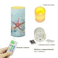 thumbnail image 7 of COEQINE Red Starfish Coral Blue Flickering Flameless LED Battery Candles Pillar Candles Tealight with 18-Key Timer Remote with Colorful Light for Indoor Outdoor Coastal Home Decoration, 7 of 7