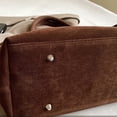 thumbnail image 5 of Ote Bag Women Retro Dark Brown Leather Tote Bag Slouchy Suede Bag With Handle Large Capacity Tote Bags For Daily Work Travel Shopping, 5 of 5