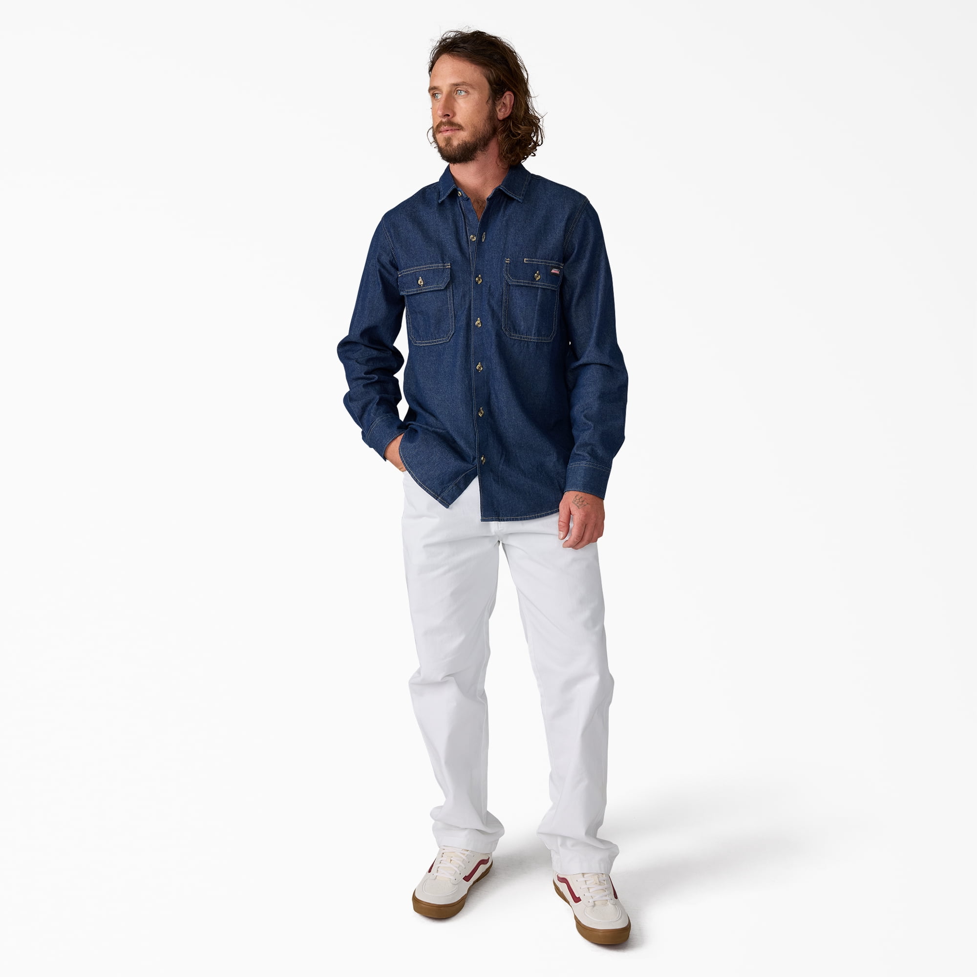 Genuine Dickies Long Sleeve Denim Shirt