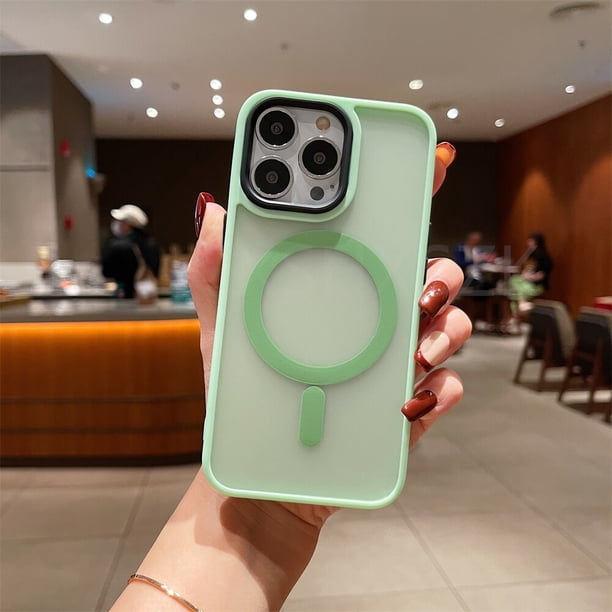 Magsafe-funda magnética de lujo para teléfono móvil, carcasa mate a prueba de golpes para iPhone 11, 12, 13, 14, 15 Pro Max, 7, 8 Plus, X, XR, XS Fivean unisex