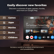 FPD 40-inch Smart TV, 1080P Fhd LED Google TV with Google Play/Cast, Google Assistant Voice Control, Dolby Audio, HDR10, Flat Screen