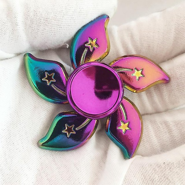 zinnia Color Jouets Pour 4-12 Ans Enfants Party Favors Finger Hand Spinner Alliage Mtal Petit Gadget Bureau Jouets Spinning Top Focus Espiral Twis