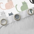 thumbnail image 4 of jejeloiu Colorful Cartoon Cat Curtains Pack of 2 (42x84 Each),Kawaii Animals Lover Curtains Blackout For Girls Women, 4 of 6