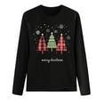 thumbnail image 4 of QSAWXQZ Women's Christmas Blouse Long Sleeve Crewneck Graphic Pullover Shirt for Spring Black XL, 4 of 5