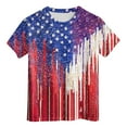 thumbnail image 5 of Gerichy Boys Tshirts,Boys 4th of July Shirt Toddler Kids Baby Girls Boys 4th Of July Summer Short Sleeve Independence Day T Shirt Tee Flag Dinosaur Tops, 5 of 5