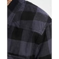 thumbnail image 6 of BRANDIT INDIVIDUAL WEAR Adult Male Flannel Check Long Sleeve Shirt, Color: Black/Gray Charcoal, Size: XXL, 6 of 7