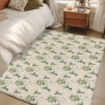 thumbnail image 4 of Summer Botanical Area Rugs 3'x5', Washable Small Throw Rugs for Living Room Bedroom, Green Spring Floral Birds Rustic Indoor Outdoor Rug Non-Slip Low Pile Carpet Runner Reversible Floor Mats, 4 of 8
