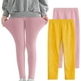 thumbnail image 4 of NAISIBABY Leggings 2-Pack for Girls, High Elastic Waist Strech Breathable Soft Comfy Tight Pants Yellow 11-12T, 4 of 9