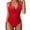 Red, variant on EliteGoogv One Piece Swimsuit For Women Sexy Cross Back Push Up Bathing Suit Summer Beachwear Navy