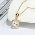 thumbnail image 2 of Square Halo Pendant Necklace for Women Sterling Silver Cz Ginger Lyne Collection, 2 of 6