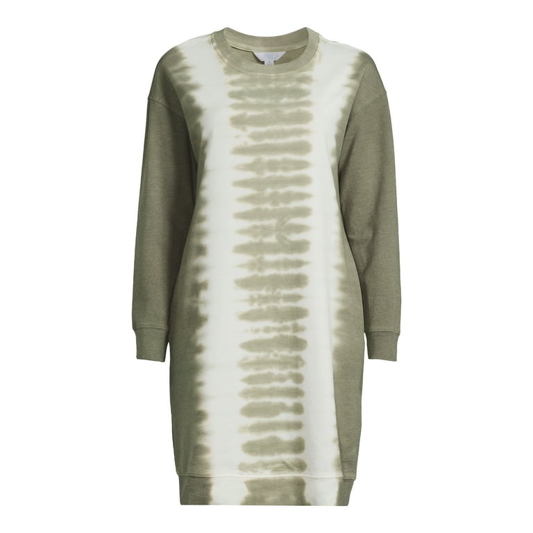 Time and Tru Women s Garment Wash Sweatshirt Dress Sizes XS XXXL