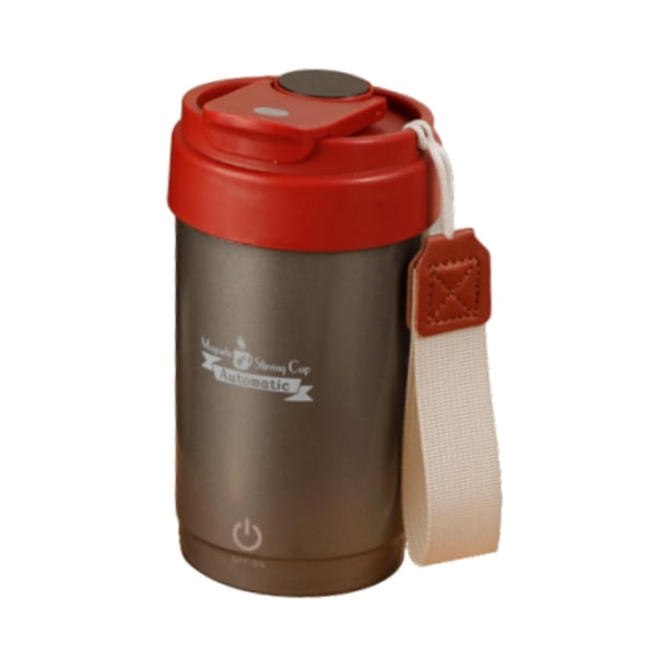 Taza de café con agitación automática, taza de viaje automática, taza mezcladora eléctrica de limonada de 300 ml gris