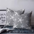 thumbnail image 2 of Pillow Covers 20x20 Set of 2, Gery Starfish Coastal Square Throw Pillow Covers for Couch/Sofa/Living Room, Summer Beach Nautical Sea Ocean Decorative Soft Pillowcases for Couch Throw Pillows, 2 of 7