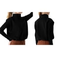 thumbnail image 3 of Chaleco Corto de Forro con Cremallera para Mujer, Abrigo Corto Cálido de Invierno Sin Mangas con Cuello Alto. Negro S, 3 of 7