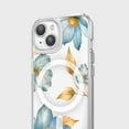 thumbnail image 2 of MagSafe iPhone 15 Blue Wildflower Clear Case, 2 of 5