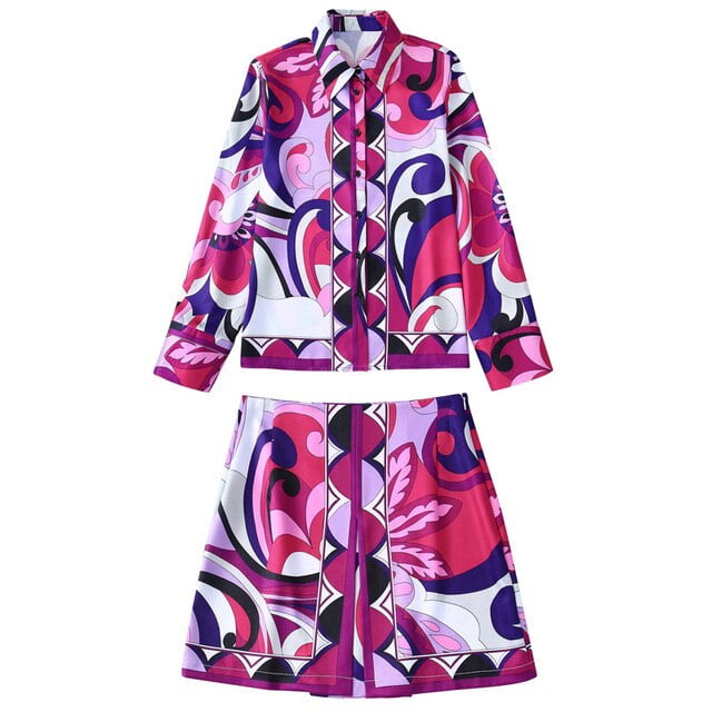Jupe Courte Imprimée Verte TRAF Femme Rétro Taille Haute Mini Jupes Femmes 2022 Été Plage Jupe Femme Mode Mode Urbaine Jupe