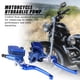thumbnail image 4 of Par de palanca de cilindro maestro de embrague de bomba de freno hidráulico de motocicleta CNC de 22 mm ajustable azul Jadeshay A, 4 of 8