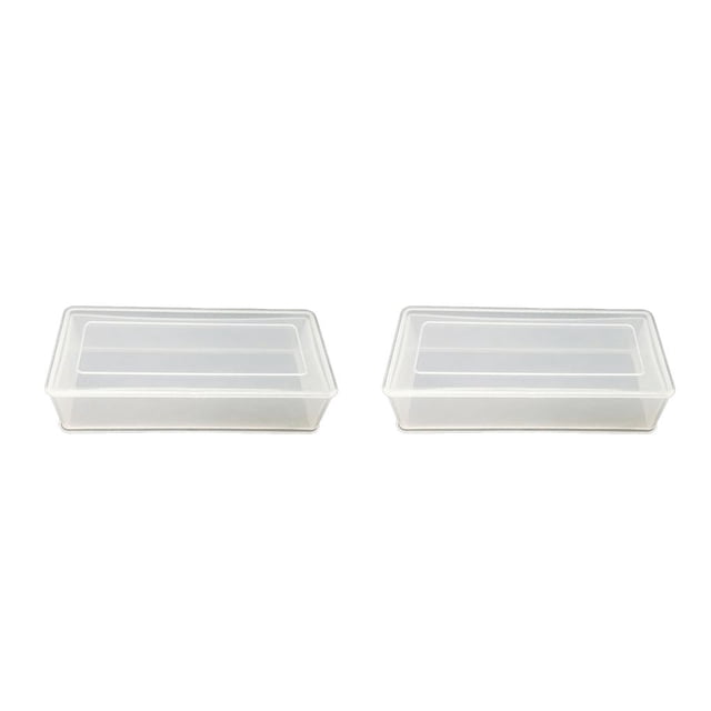 Injueey Coin Storage Boxes Rectangular Plastic Specie Holders Collectibles Container Scratch-Resistance Shop Coins Desktop Home Supplies 2piezas