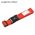 thumbnail image 2 of Luggage Straps Suitcase Belts with Buckle, Combination Lock, 2Mx5cm Adjustable PP Travel Packing Accessories Red 4Pcs, 2 of 6
